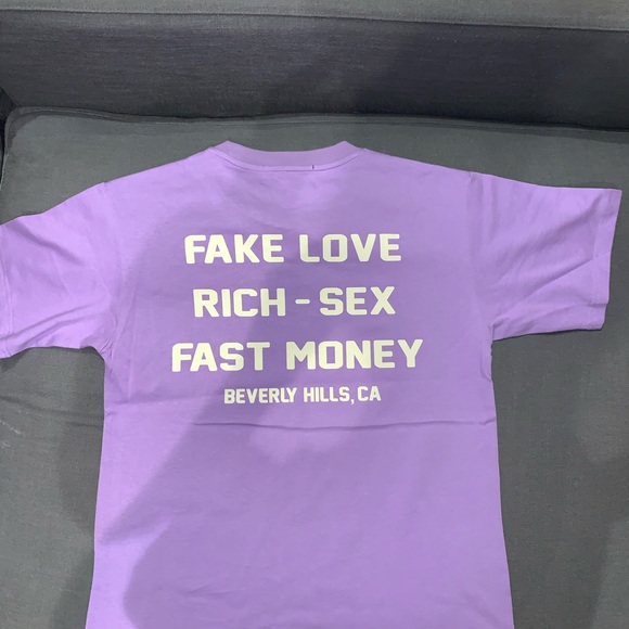 NWOT Homme Femme Tee T-Shirt Small  men's and women's Purple Cotton Short sleeve - Picture 3 of 3